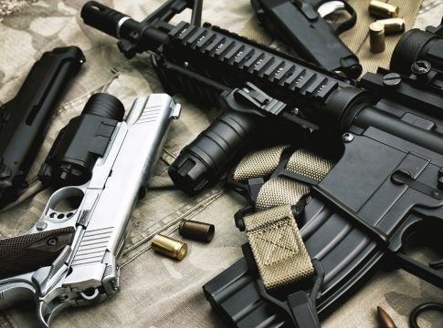 Machine guns and silencers were among the devices that got area convicted felons indicted and sentenced this month in U.S. District Court. Photo credit: Artfully79 courtesy istock.com