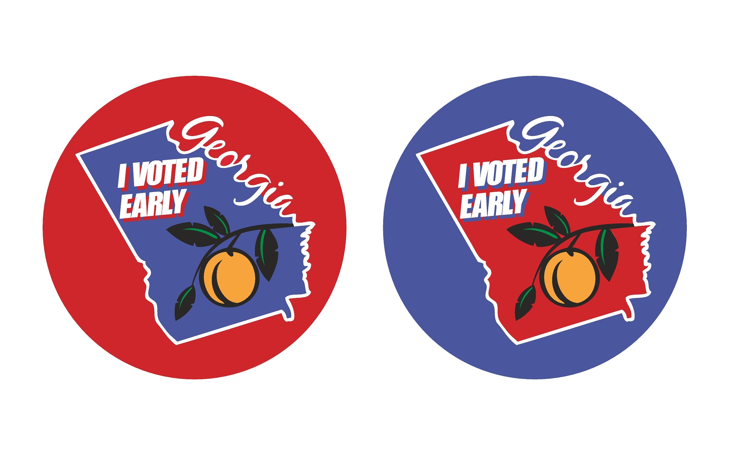 Georgia early voting stickers