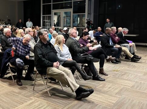About 100 people turned out for a Tuesday meeting on road projects planned for downtown Augusta.