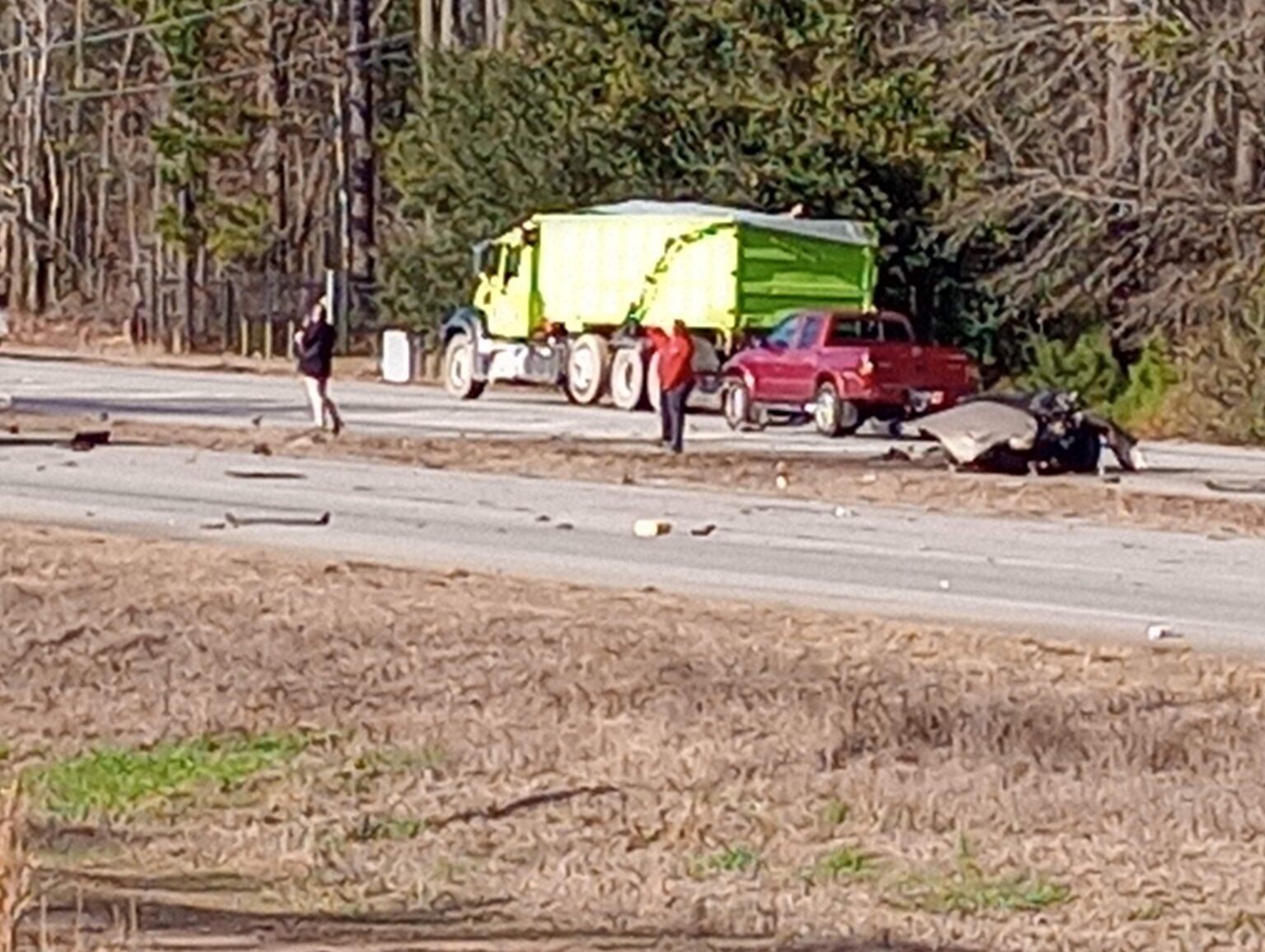 One fatality in crash with tractor trailer on Deans Bridge Road The