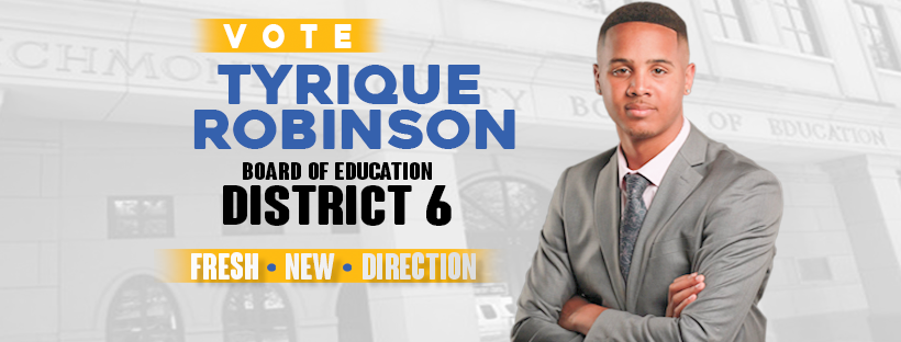 This billboard appeared along Peach Orchard Road last July to promote Tyrique Robinson as a candidate for Richmond County Board of Education District 6.