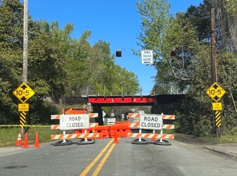 To avoid crashes during the Masters Tournament, city officials will keep the Olive Road underpass closed to traffic.
