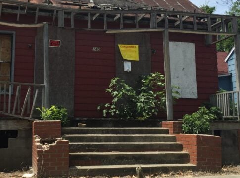 Augusta Code Enforcement condemned this house in the Olde Town district. The department's head recently resigned. Staff photo by Susan McCord