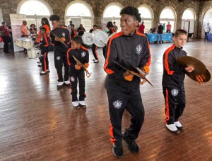 Local drum line organization Created 2 Play entertained visitors at the Augusta on Display event held Saturday at Julian Smith Casino. Staff photo by Susan McCord