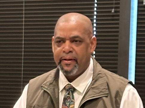 Richmond County Sheriff Richard Roundtree speaks at a Tuesday news conference.