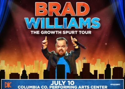 Brad Williams will perform his comedy tour at the CCPAC on July 10, 2025.