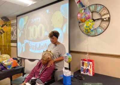 John Ballard celebrated his 100th birthday on Wednesday, July 31. Staff photo by Skyler Andrews