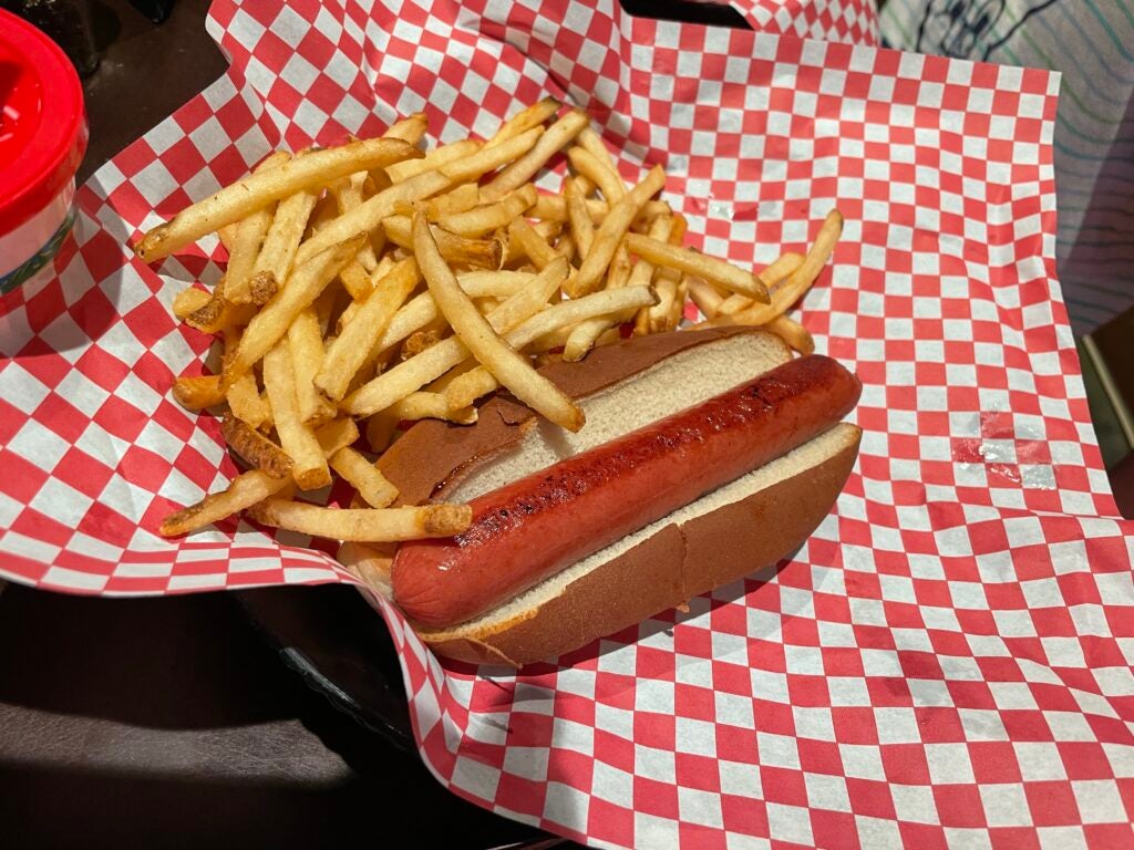 Hot dogs are one of several items on the menu at Top Dawg Tavern. Staff photo by Danielle Wong Moores