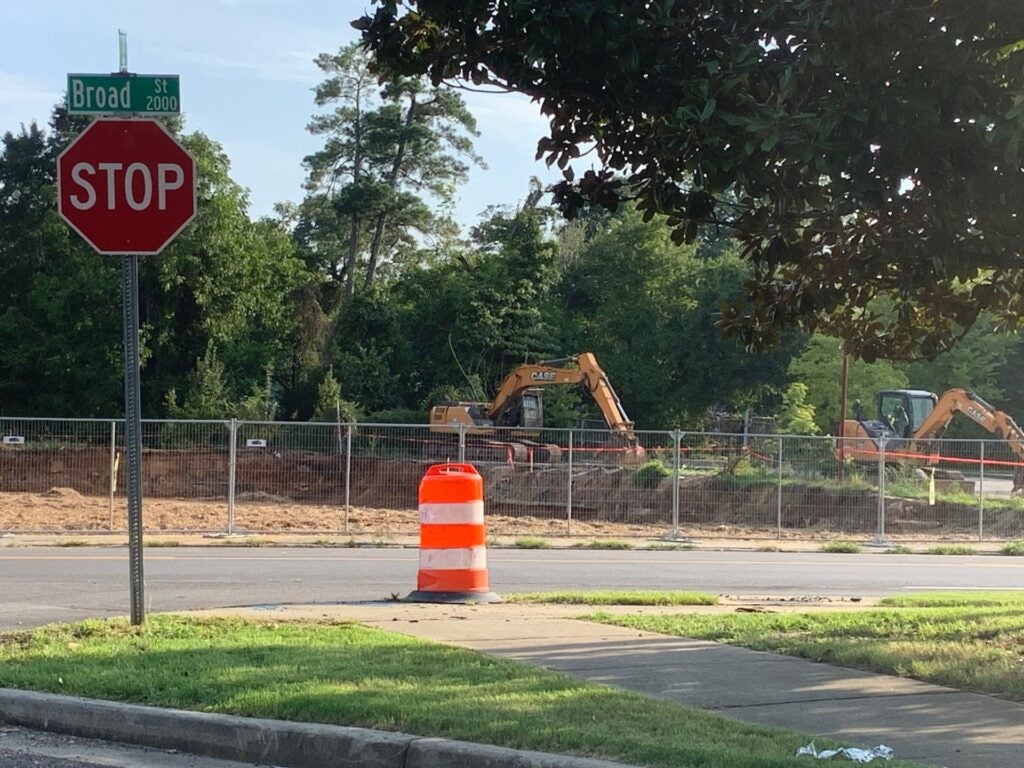 After months of delay, the eyesore is now a vacant lot. Staff photo.