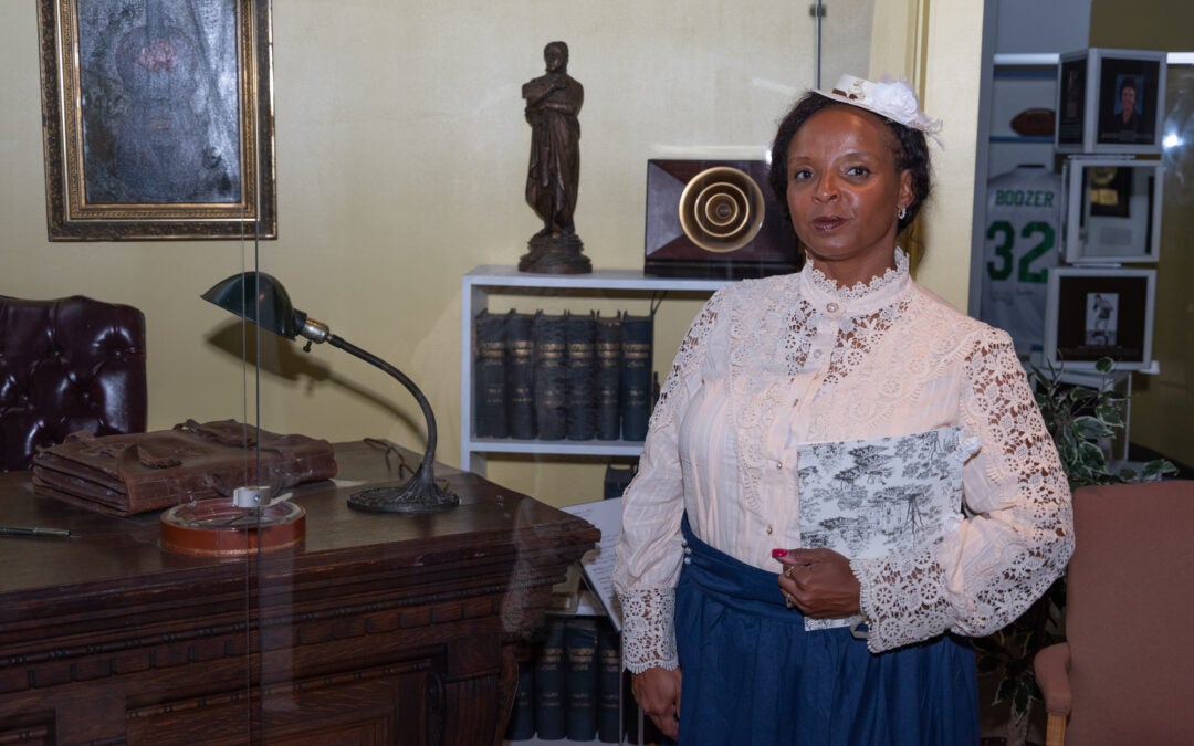 Ashanti Friels-Paz portraying Lucy Craft Laney, Georgia's most famous female African American educator. Photo by Randy Pace