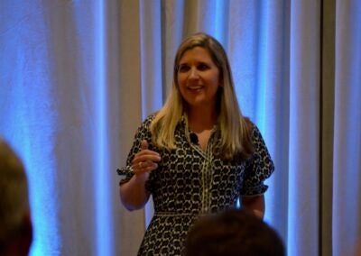 Brittany Burnett, president and CEO of United Way of the CSRA, spoke at the campaign kickoff event. Staff photo by Stephanie hill