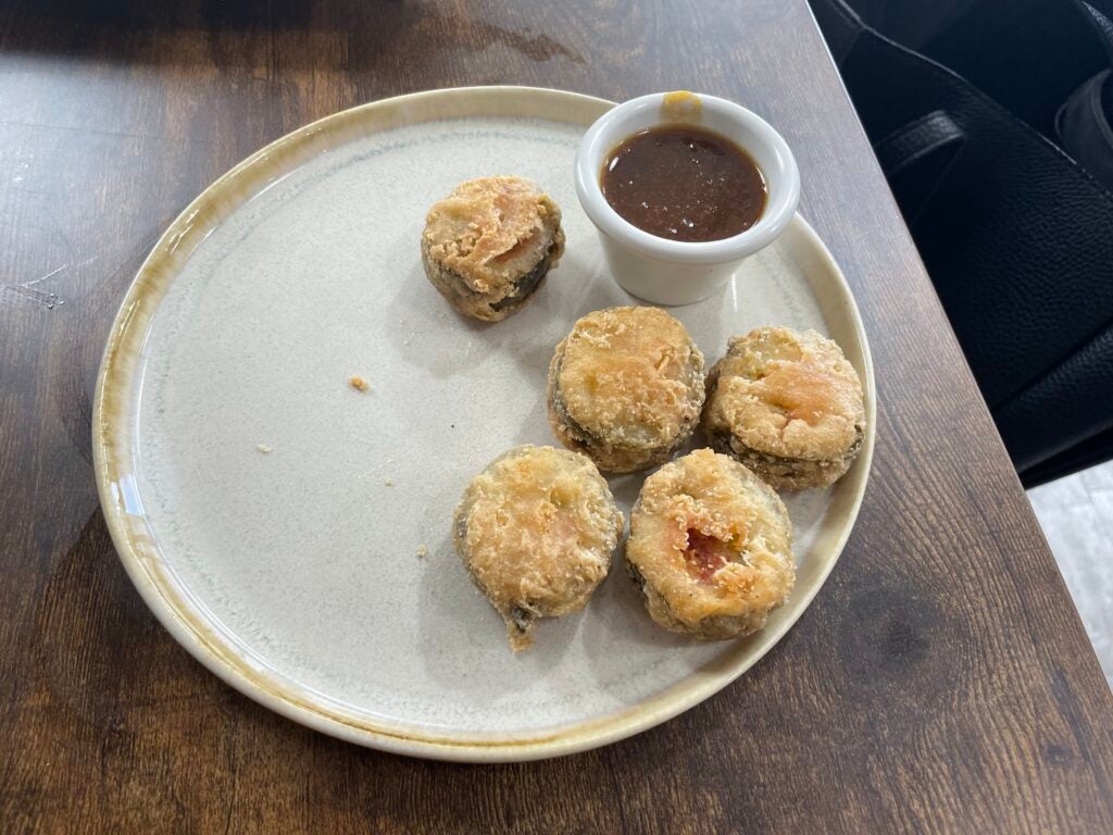 This California Roll appetizer is one of the items on the menu.