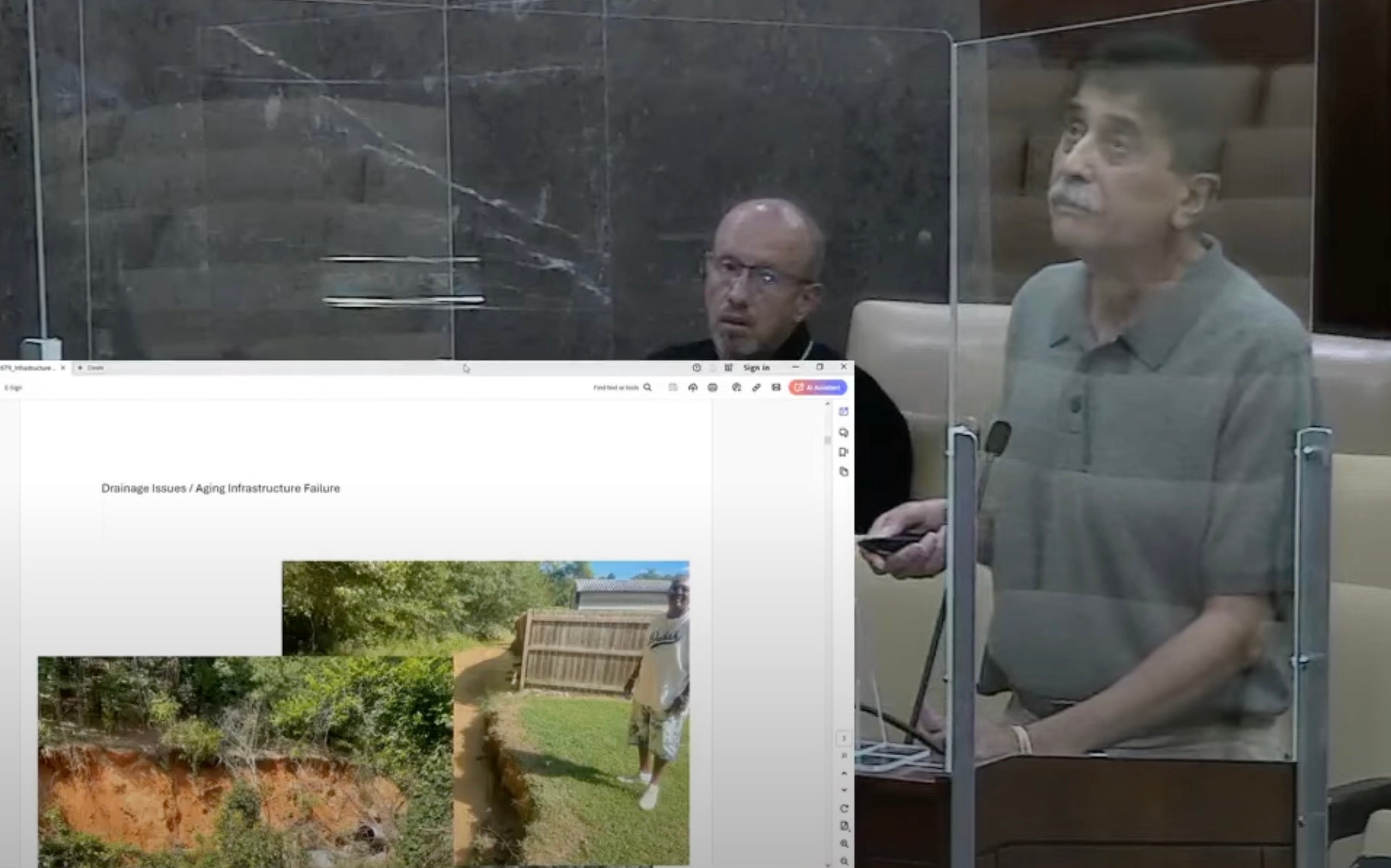 Picture of Augusta Commission meeting discussing infrastructure projects
