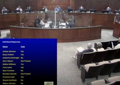 In a Tuesday roll-call vote, Augusta Mayor Garnett Johnson opposed reinstating 1% budget cuts to certain city departments. Susan McCord/staff