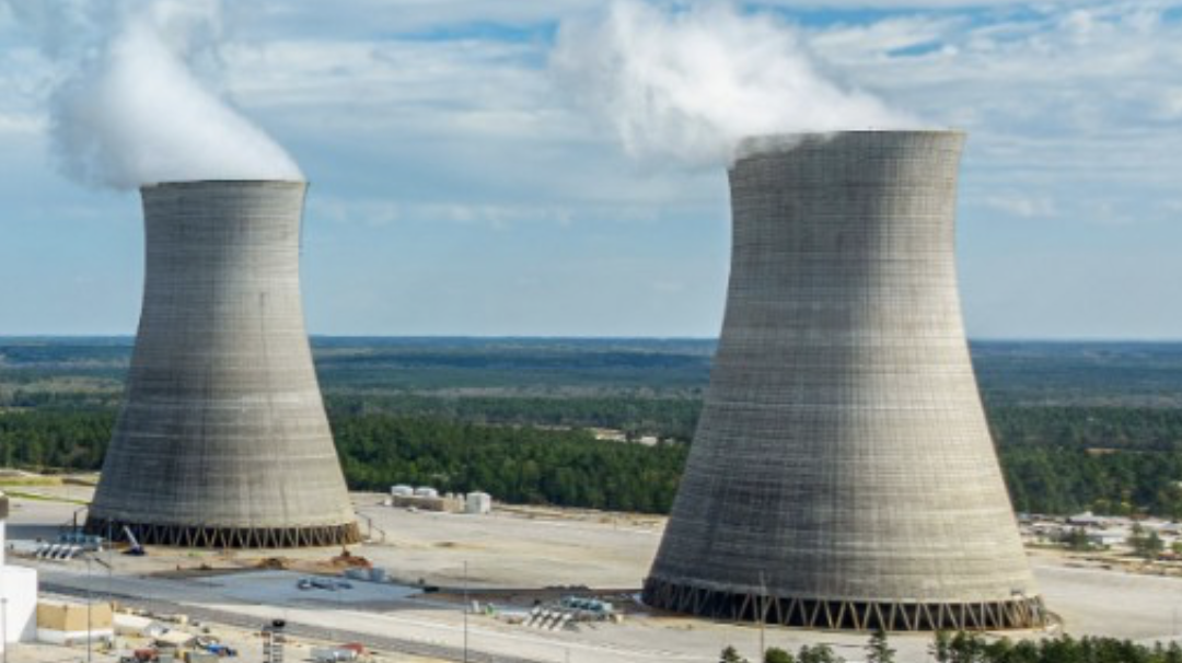 An alert from the Alvin W. Vogtle Electric Generating Plant for units 1 and 2 went out at noon today, Tuesday, Aug. 13.  Pictured are two of the units. Photo from Georgia Power website