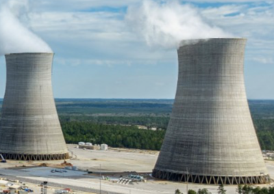An alert from the Alvin W. Vogtle Electric Generating Plant for units 1 and 2 went out at noon today, Tuesday, Aug. 13.  Pictured are two of the units. Photo from Georgia Power website