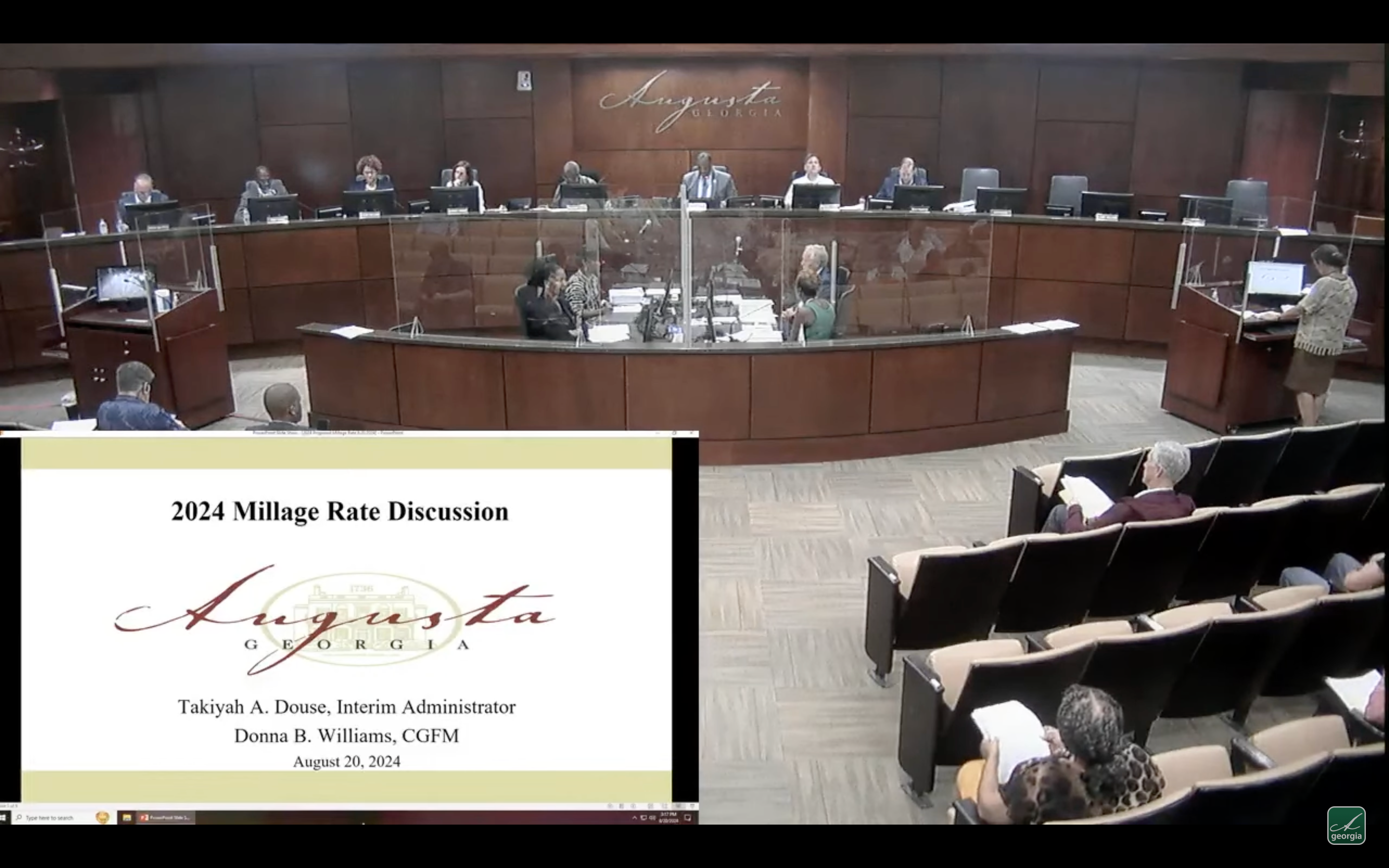 Augusta commissioners agreed Tuesday to advertise millage rates that would mean a slightly lower tax bill for property owners whose assessments did not increase this year.