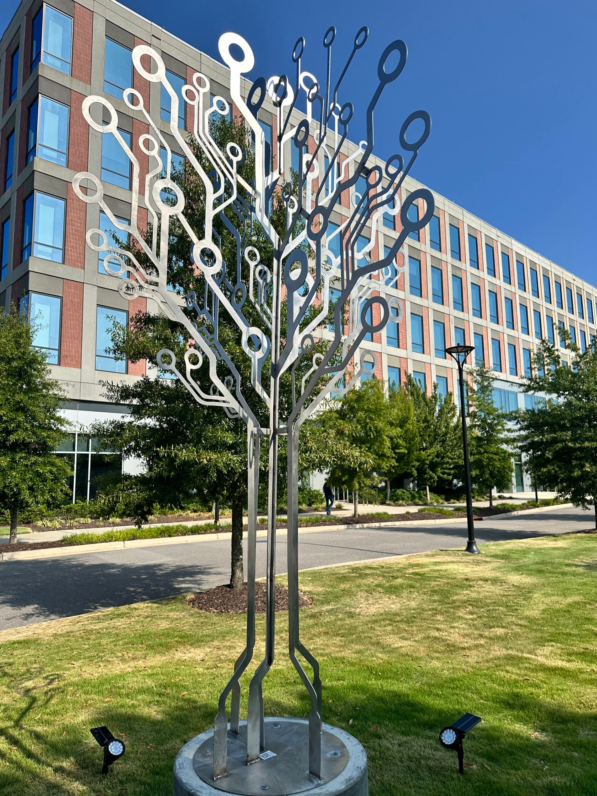 Kirk Seese's "Circuit Tree" sculptor is part of a more comprehensive plan for installation of public art throughout the city of Augusta. | Staff photo by Gabriel Stovall