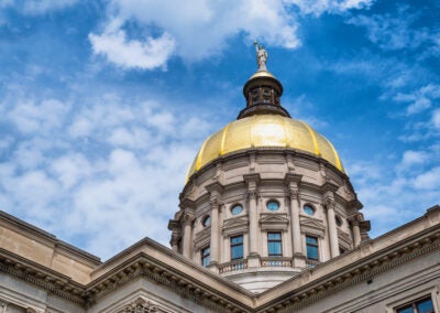 Gold dome of Georgia Capitol in Atlanta. Photo from iStock
