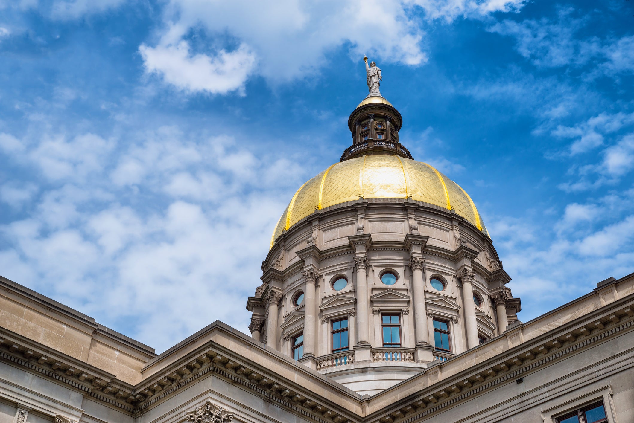Gold dome of Georgia Capitol in Atlanta. Photo from iStock