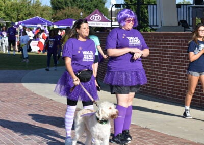 Attendees at the Walk to End Alzheimer's wear purple during a previous walk. Photo courtesy Alzheimer's Association