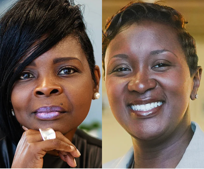 Augusta IT Director Tameka Allen, left, and interim Administrator Takiyah Douse are two in-house candidates for city administrator. Photos courtesy Augusta