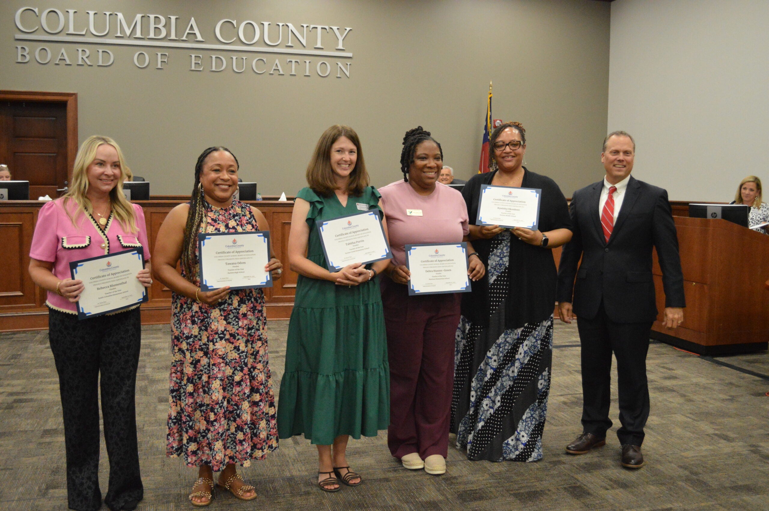 Photo of Columbia County School District Teacher of the Year finalists