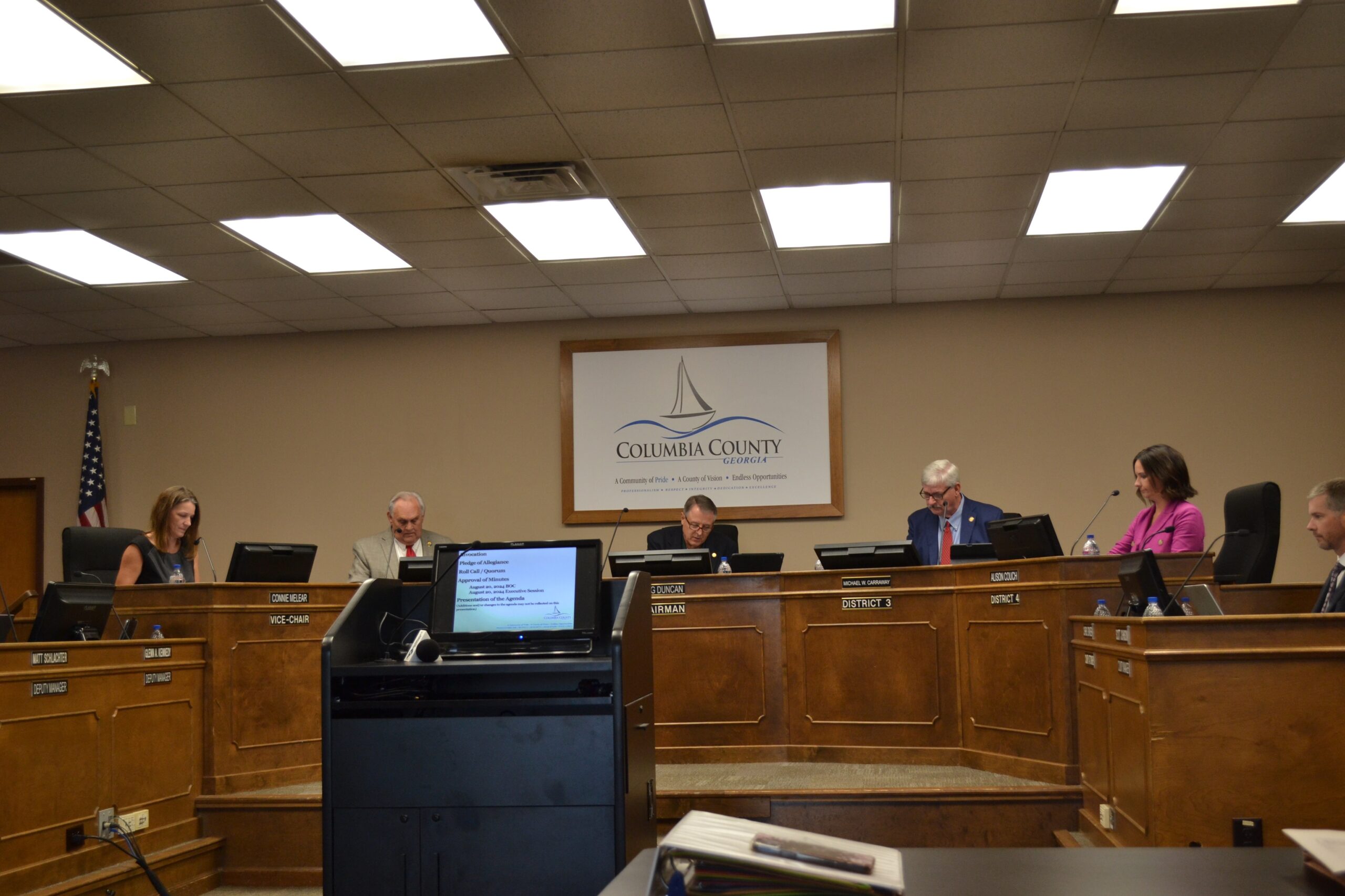 The Columbia County Board of Commissioners approved a proclamation declaring that Columbia County is a non-sanctuary county. Staff photo by Stephanie Hill