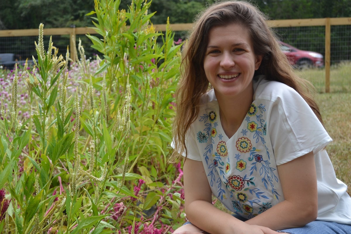 Annie Goble, of Annie B's Farm, said celosia, which are a member of the amaranth family, are some of her favorites. Staff photo by Stephanie Hill