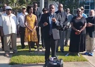 Augusta Commissioner Jordan Johnson speaks about the Tuesday forced resignations of three of the local government's top women leaders at Augusta Municipal Building. Staff photo by Susan McCord
