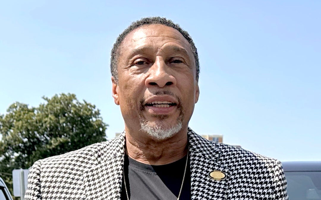 Augusta Commissioner Alvin Mason speaks to a reporter in the parking lot at Augusta Municipal Building Sept. 10. Staff photo by Susan McCord