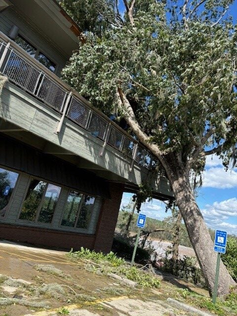 A tree fell onto Savannah Rapids Pavilion when Hurricane Helene hit the CSRA. Photo courtesy Columbia County