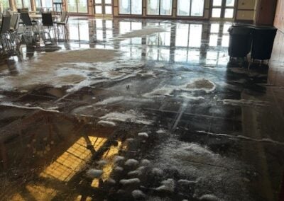 The interior of Savannah Rapids Pavilion was damaged after a tree fell on the building and caused the fire suppression system to come on during Hurricane Helene. Photo courtesy Columbia County