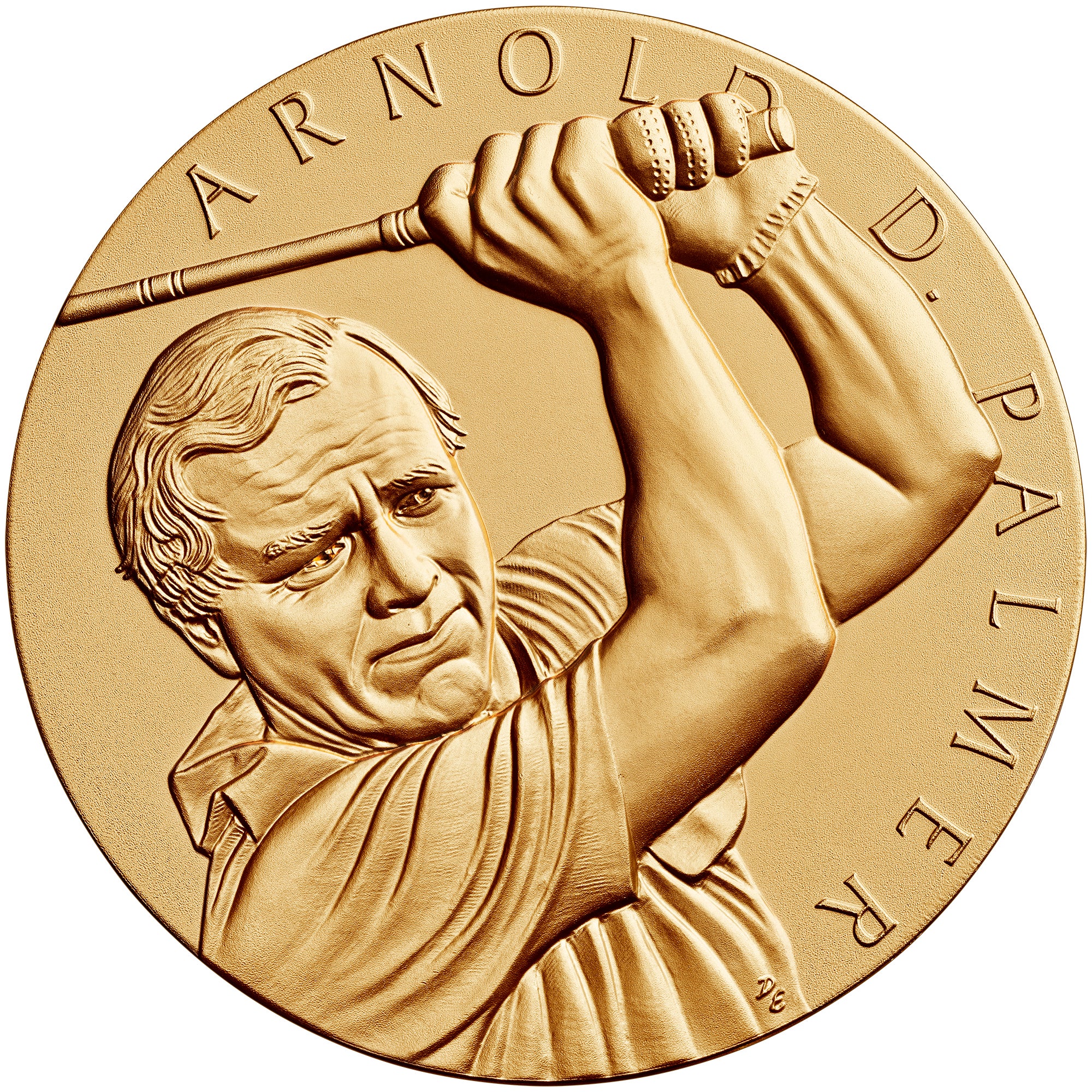 The Congressional Gold Medal honored Arnold Palmer in 2009. A new commemorative coin honoring the golf legend will be issued by the U.S. Treasury. Photo courtesy U.S. Treasury