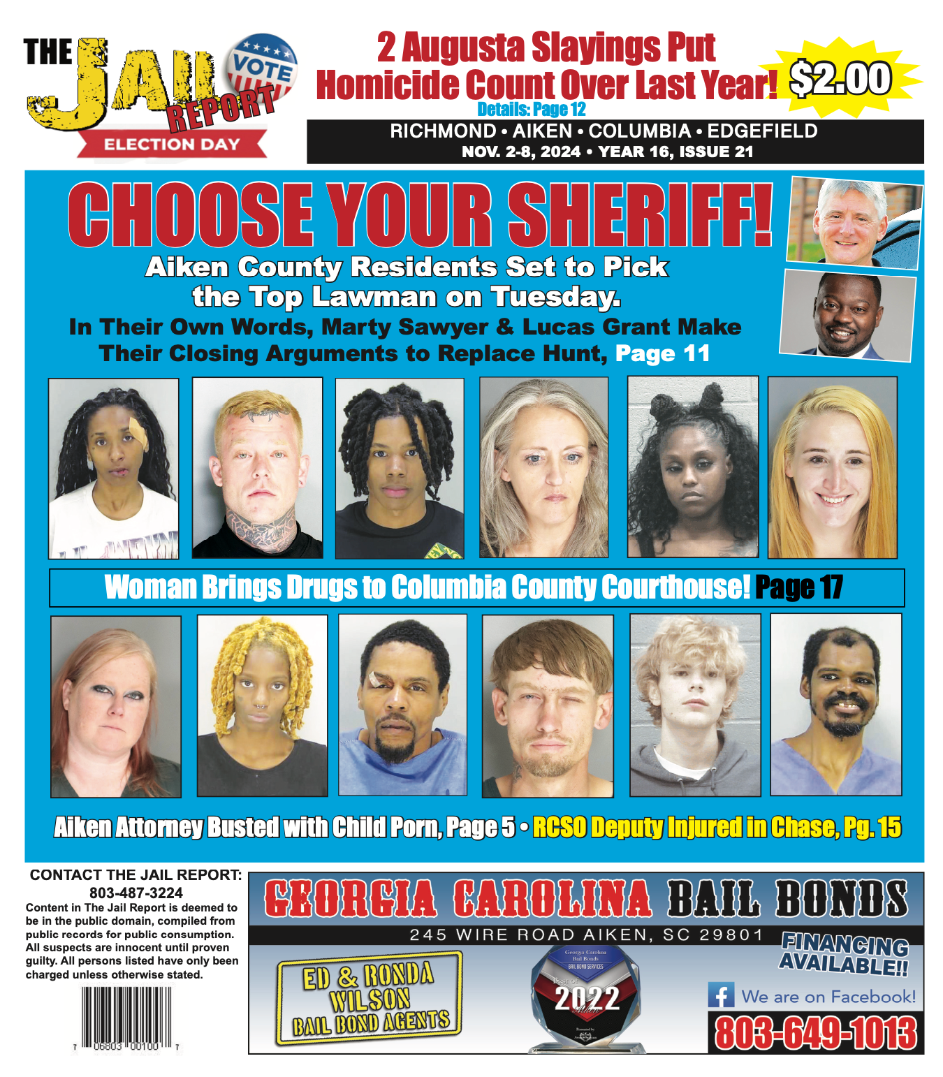 issue 1621 of Augusta's Local Jail report