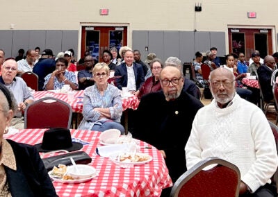 Supporters, curious and questioning attended a Thursday meeting about revising Augusta's charter organized by Mayor Garnett Johnson. Staff photo by Susan McCord