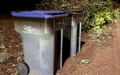 Augusta's waste hauler is collecting recycling carts each day this week in several areas. Customers also may obtain a smaller garbage cart for a lower charge under the city's new garbage contract. Staff photo by Susan McCord