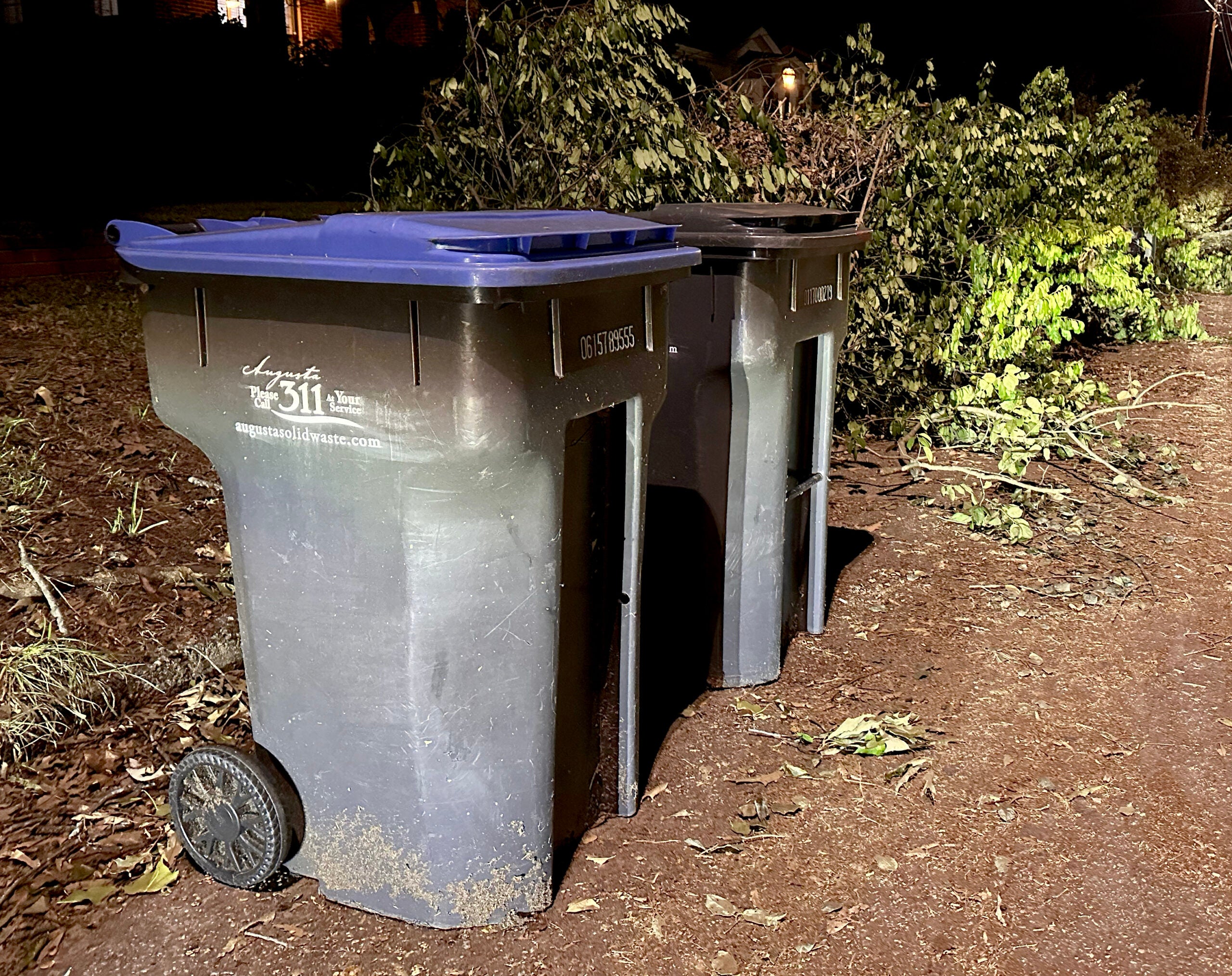 Augusta's waste hauler is collecting recycling carts each day this week in several areas. Customers also may obtain a smaller garbage cart for a lower charge under the city's new garbage contract. Staff photo by Susan McCord