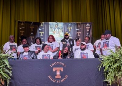 Thomson High School running back Anthony "Tre Tre" Jeffery signed with Kent State University on Wednesday, Dec. 4. Staff photo by Stephanie Hill
