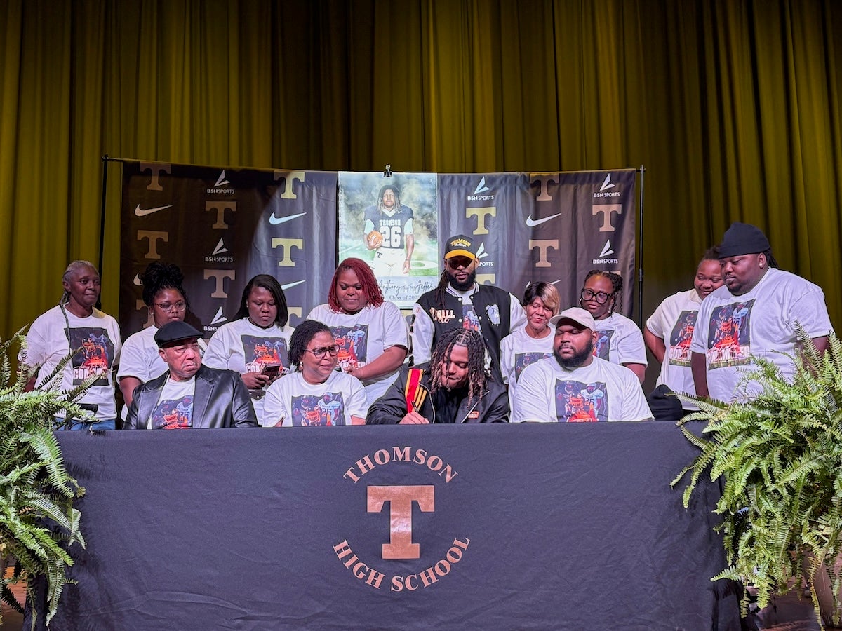 Thomson High School running back Anthony "Tre Tre" Jeffery signed with Kent State University on Wednesday, Dec. 4. Staff photo by Stephanie Hill