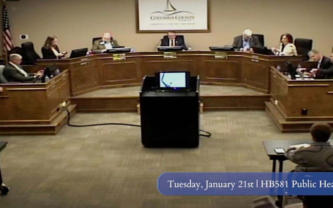 The Columbia County Board of Commissioner held the first public hearing regarding House Bill 581 on Tuesday, Jan. 21.