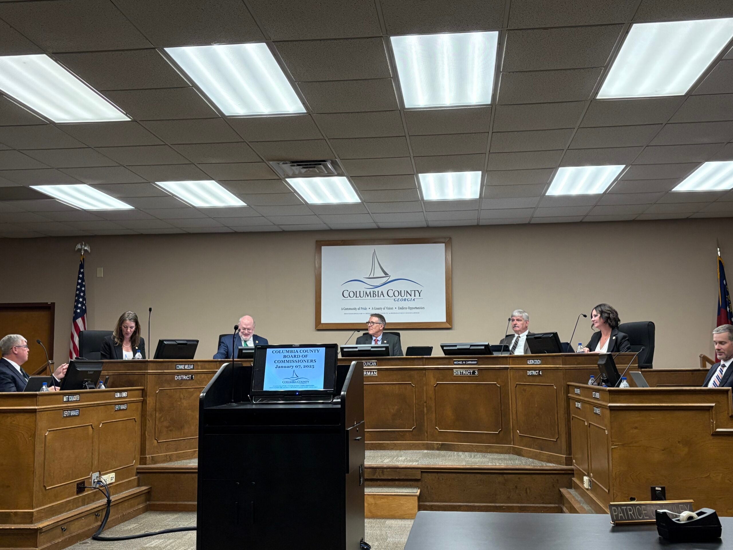 The Columbia County Board of Commissioners. Staff photo by Stephanie Hill