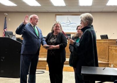 Columbia County District 2 Commissioner Trey Allen was sworn in for a new term on Tuesday, Jan. 7. Staff photo by Stephanie Hill