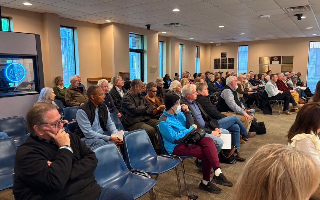 The auditorium at the Evans Government Center Complex was packed when Columbia County held its second public hearing over House Bill 581 on Tuesday, Jan. 28. Staff photo by Stephanie Hill
