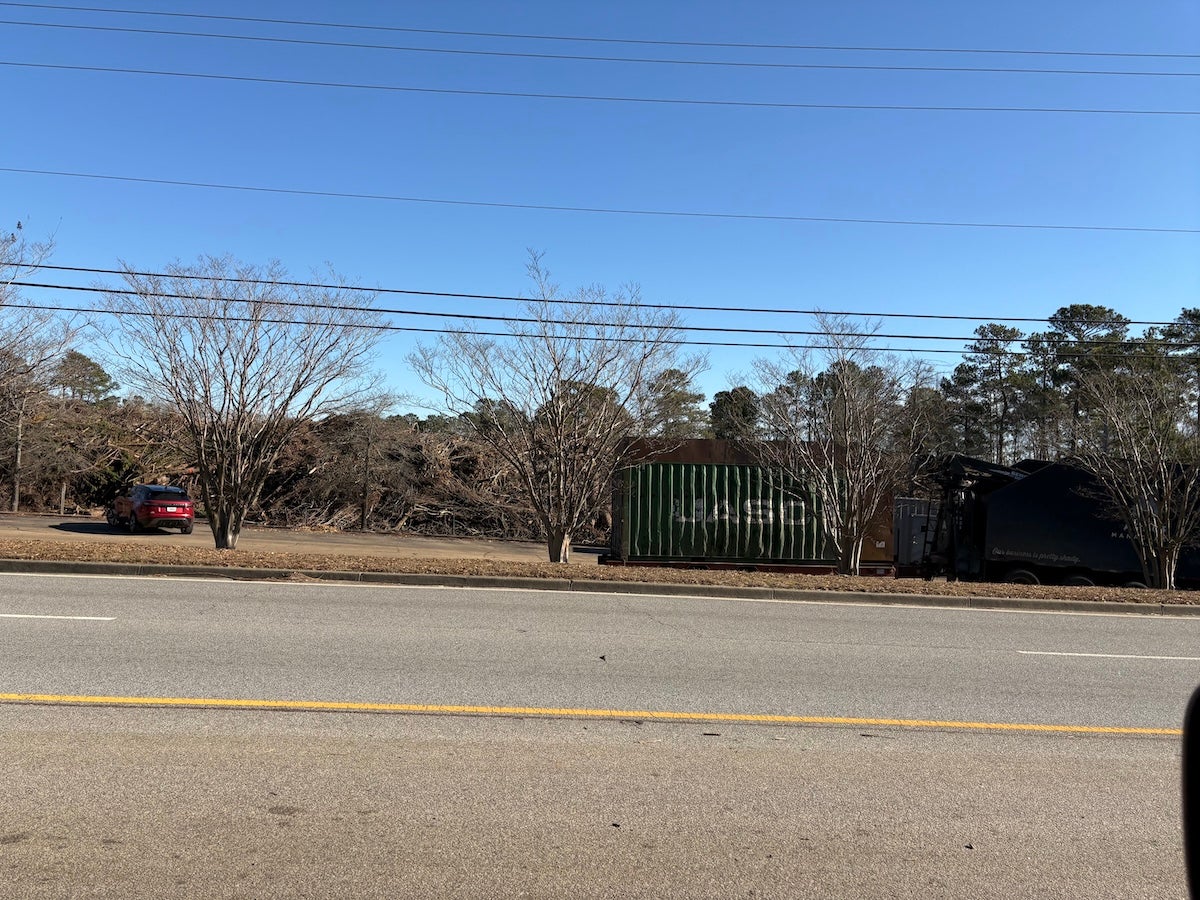 File photo of debris removal site on North Belair Road. Staff photo of Stephanie Hill