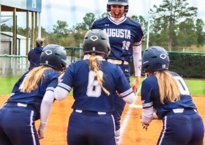 The Augusta University softball team. Staff photo by Jaxon Garner.