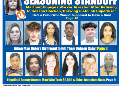 The front cover of the Jail Report for April 25th.