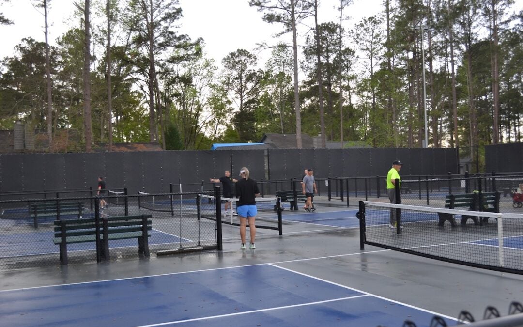 Residents made use of the new pickleball courts at the Columbia County Racquet Center. Staff photo by Stephanie Hill