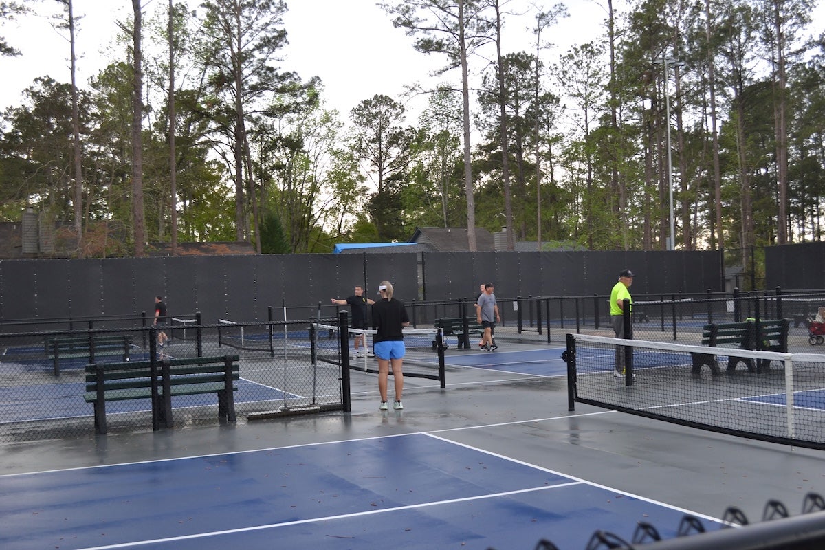 Residents made use of the new pickleball courts at the Columbia County Racquet Center. Staff photo by Stephanie Hill