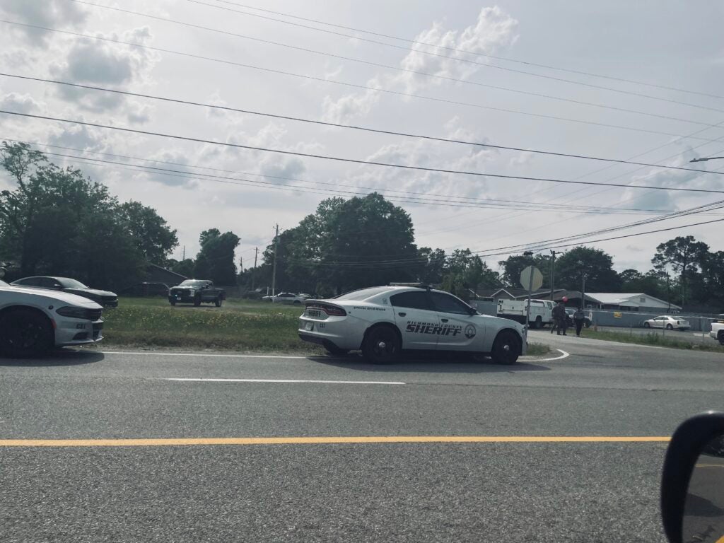 A standoff with a barricaded suspect occurred on Wylie Drive near Mike Padgett Highway on Tuesday, April 22. Staff photo by Skyler Andrews